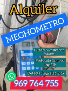 ALQUILER MEGOHMETROMETRO CERTIFICADO DE CALIBRACION 969764755